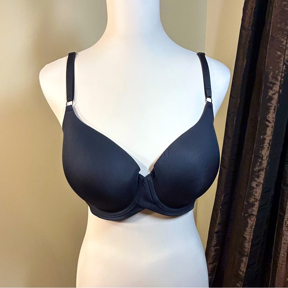 Harper Wilde Black lightly lined underwire T-shirt bra 38DD with RBG quote